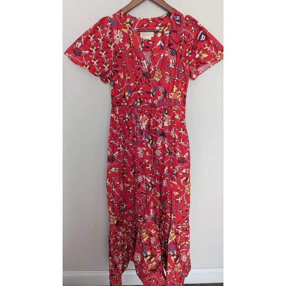 Anthropologie The Somerset Floral Geo Print Maxi Dress - Picture 5 of 8